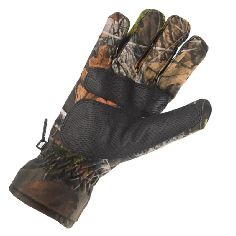 Fashion Camouflage Nylon Winter Warm Plush Motorcycle Riding Ski Gloves Hunting Gloves