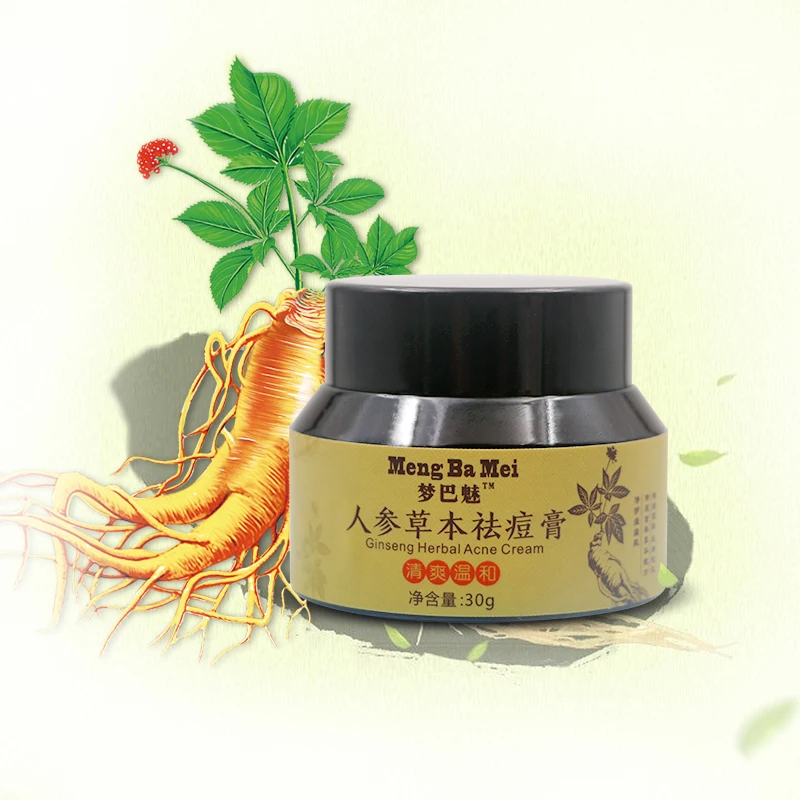
Customized Anti Acne Cream Natural Ginseng Herbal Skin Whitening Acne Face Cream 