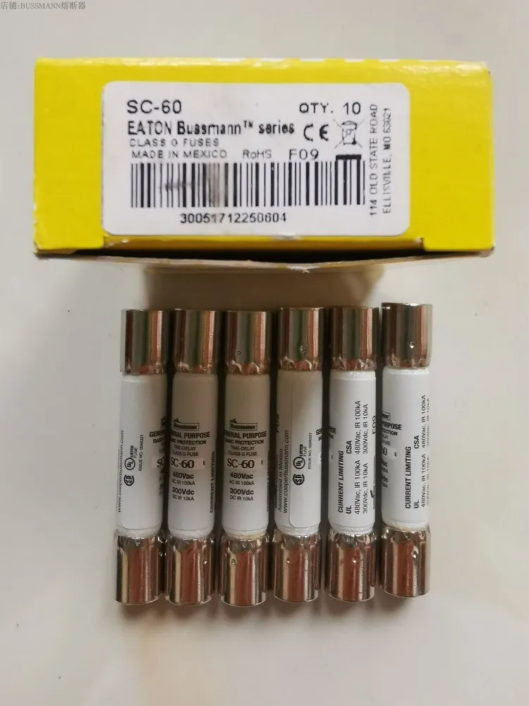 Fuse Class G Slow Blow Acting 480V Holder Cartridge SC-10 SC-20 SC-30 SC-35 SC-40 SC-45 SC-50 SC-60