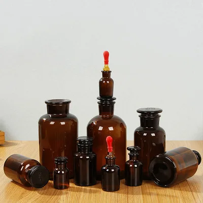 Shanghai Hot Sell 500 ml Laboratory Amber Glass Reagent Bottle