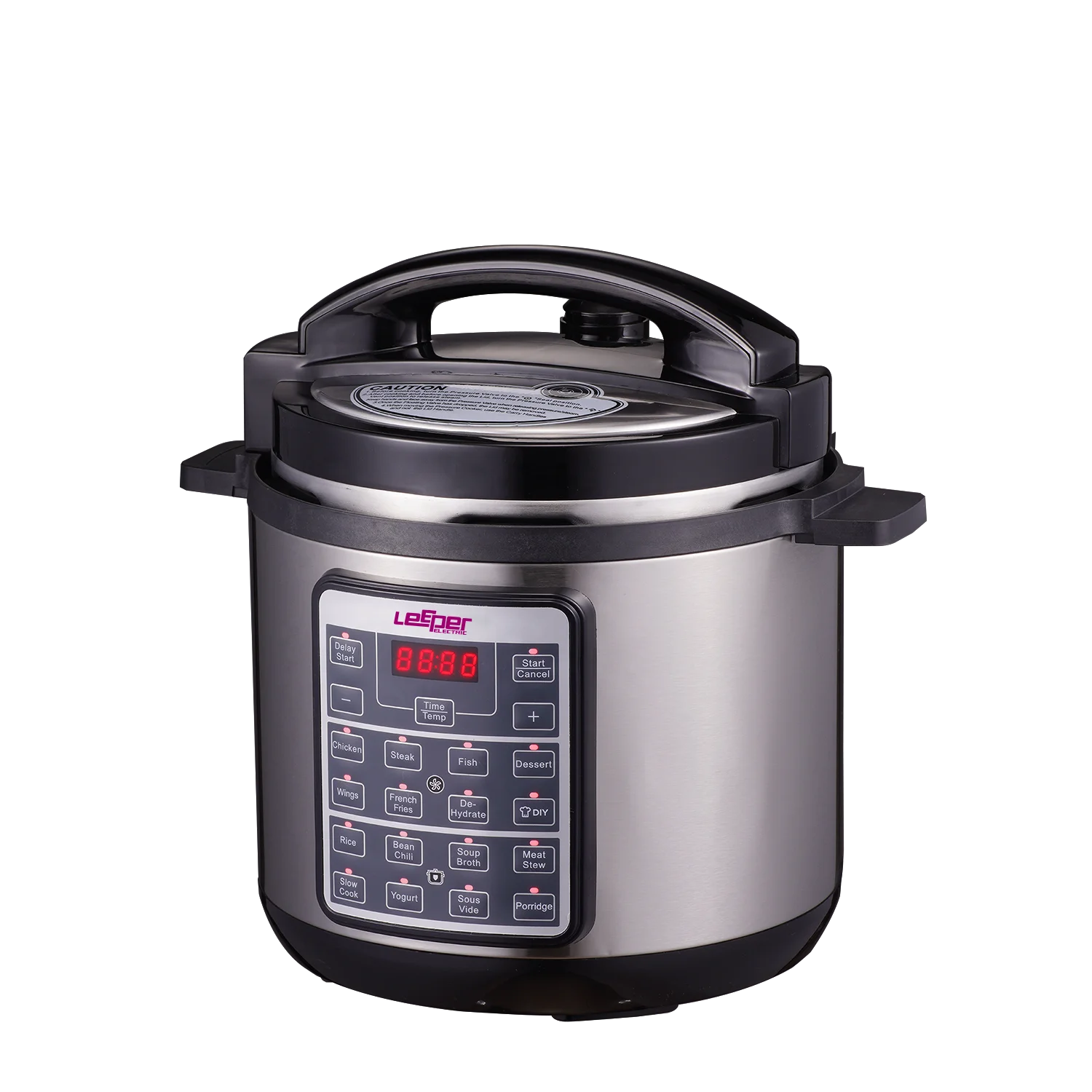 Electric pressure cooker with air fryer 6L 1500W high power 2 in 1 digital pressure cooker