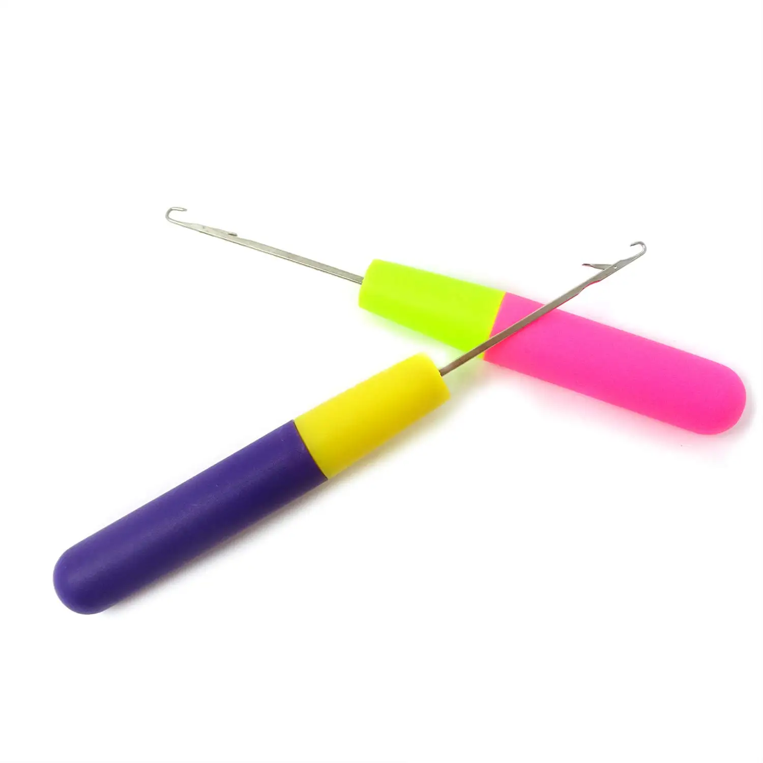 Wholesale Perfect Big Plastic Handle Hook Pulling Hook Needle Ventilating Wig Needle In Hair Extension Tools