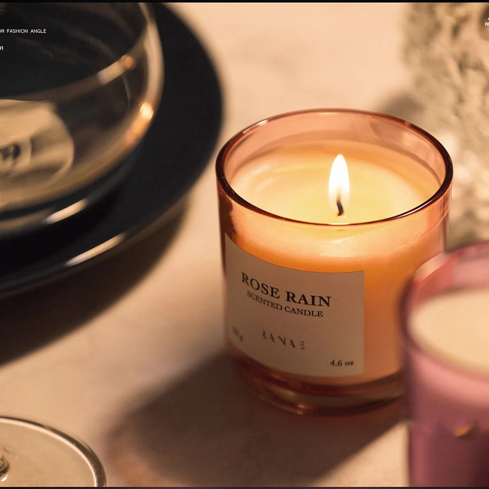 Newest Transparent 130g 4.6oz Lavender Moon Scented Candles Fresh Style Glass Jar Soy Wax Candles