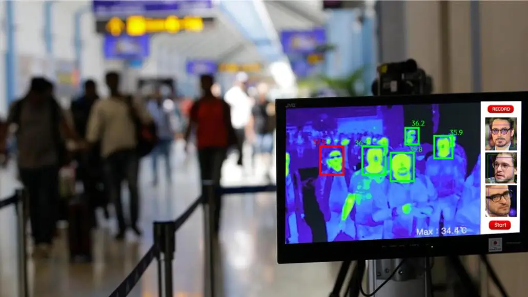 Thermal Temperature Scanner with Body  Fever Alarm Portable Camera System for Airports Metro Stations Offices Schools Factories