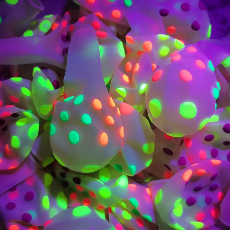 Happy Birthday Glow  Balloons Party Supplies Fluorescent Balloons for Black Light  Birthday Party