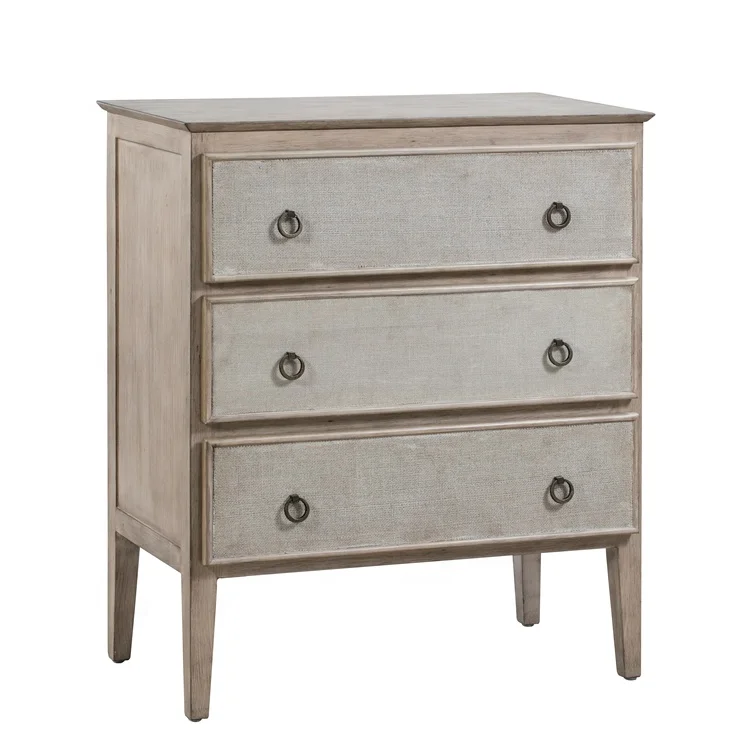 Living Room Furniture Vintage Small 3 Drawer Blue Wooden Drawer Chest