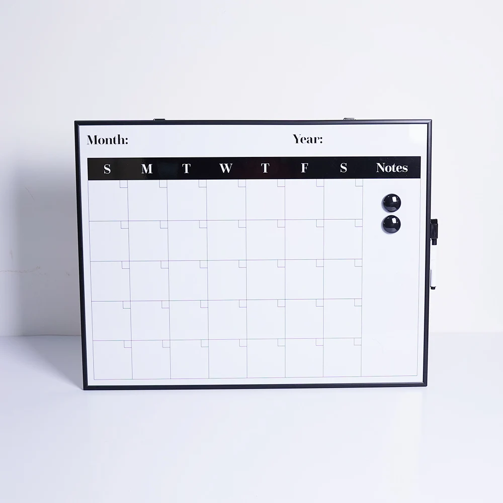 Aluminum Frame Magnetic Dry Erase Board Monthly Planner Office Whiteboard Calendar Board