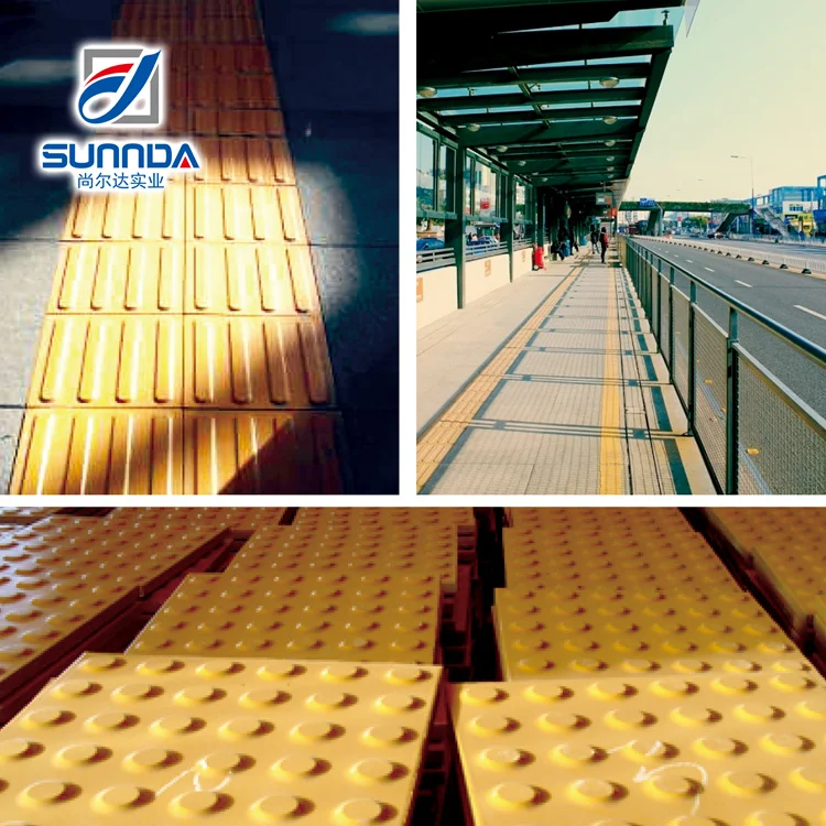 Foshan Full body Outdoor Blind Ceramic Walker Tile on the Paving Blind Indication Path Tactile Floor 400*400 and 300x300mm