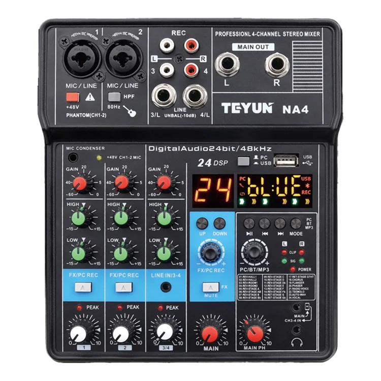 TEYUN NA4 mixing console professional audio mixer digital mixer console audio mixer