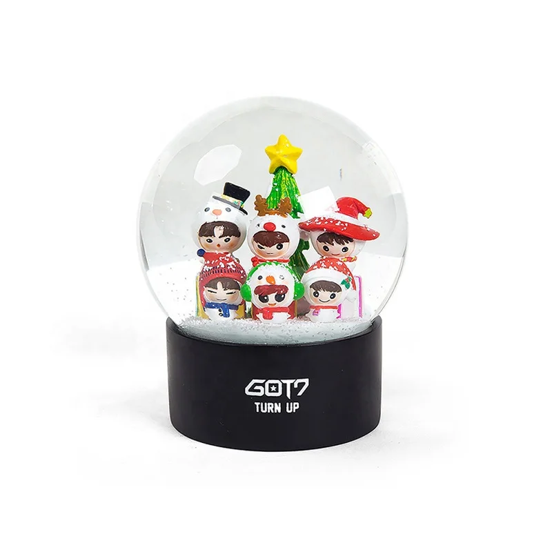 Custom Large  Christmas Resin Charms Glass Snow globe Logo Customized Snow globe Durable High Quality For Holiday Decoration