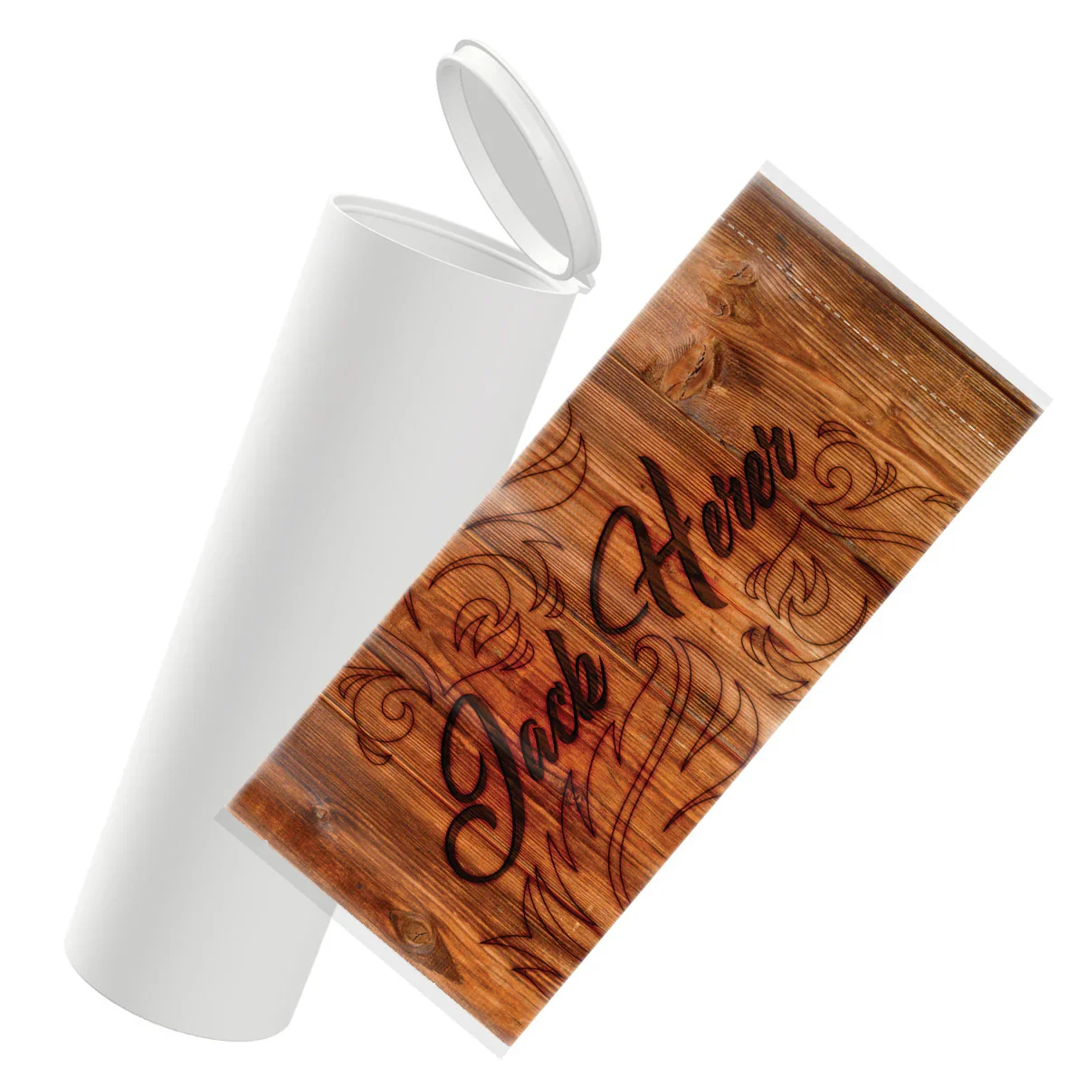 Custom Printed Pre-Roll Joint Tube Heat Shrinkable Plastic Packaging Film Cookies Hologram Shrink Sleeve Label For Pre Roll Tube