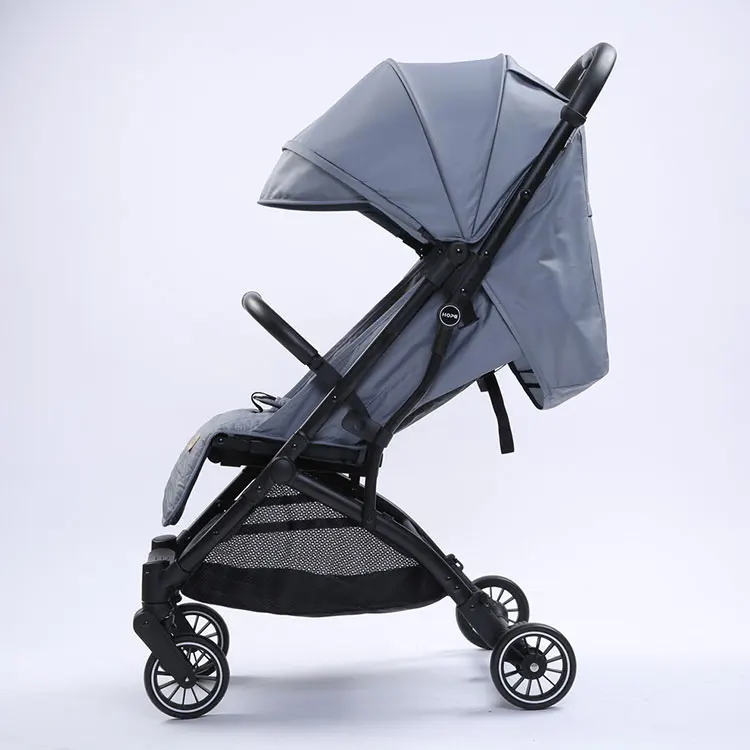 Factory price steel frame 4 wheels luxury Baby Stroller 3 in 1 light weight baby stroller