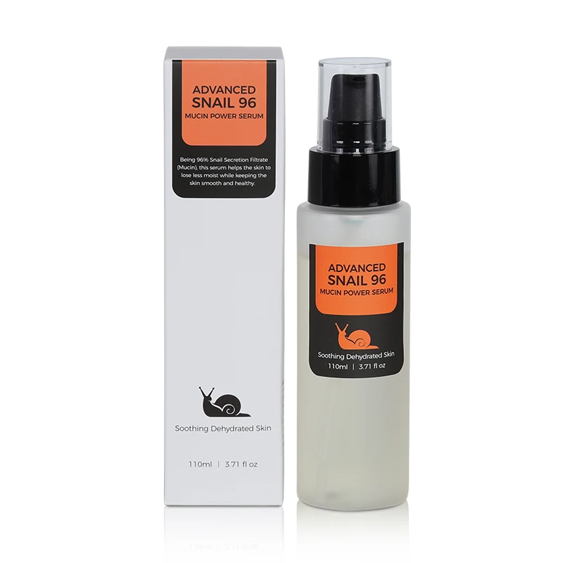 Private Label Skincare Moisturizing Face Snail Serum Vitamin C 96% Mucin Ordinary Serum