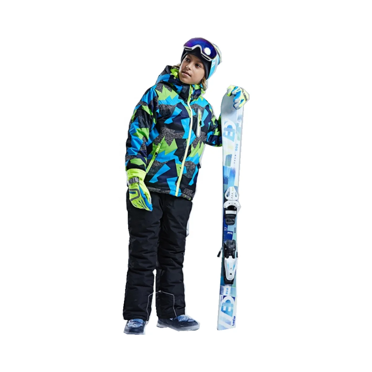 Customized Children Kids Ski Suits Snowboard Coats Winter Waterproof Windproof Breathable Hooded Snow Sets for Skiing