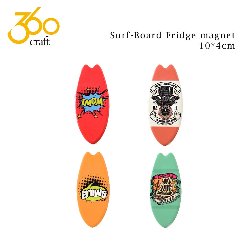 Недорогой керамический магнит для холодильника в форме доски для серфинга, дизайн под заказ