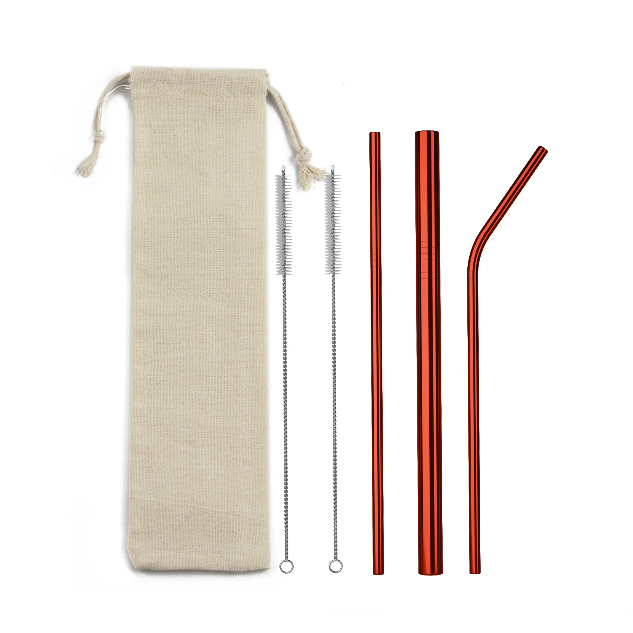 
High quality Stainless Steel Straws Metal Straw logo welcome colorful straw set 
