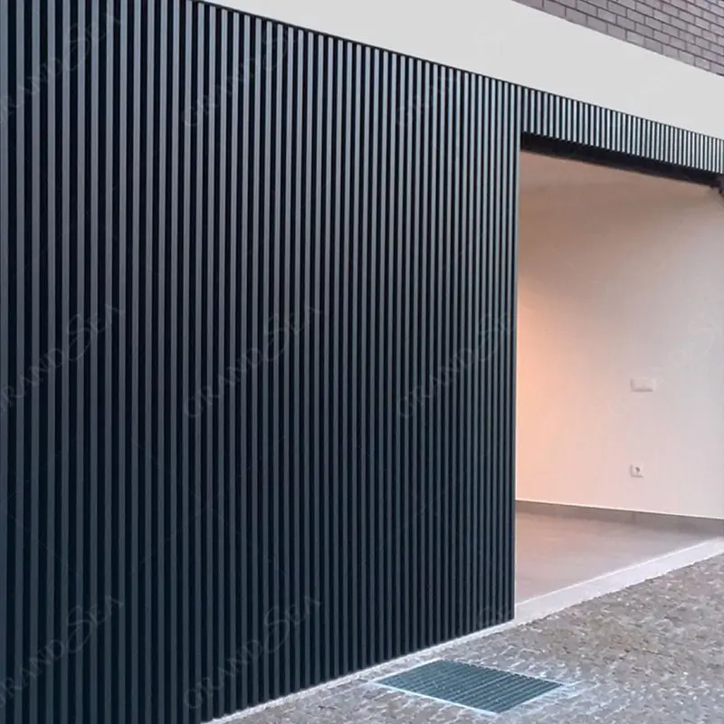 Aluminum Sectional Garage Door Automatic Glass Frameless Garage Grille Design Garage Door
