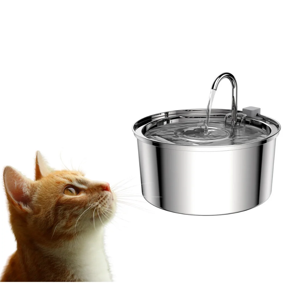 Large capacity 3.2L Smart Cat Drinking Fountains Stainless Steel Automatic Cat Water Dispenser