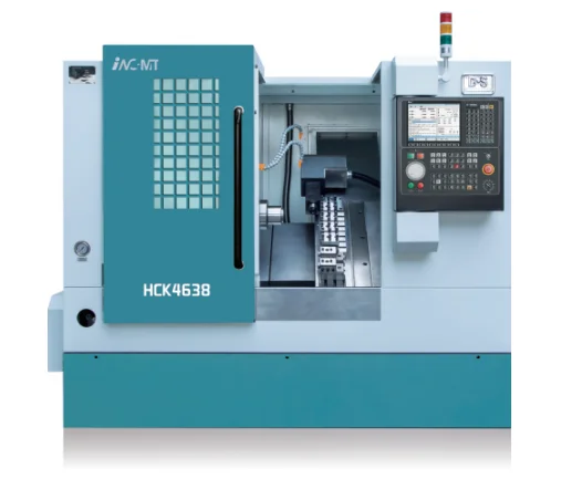 Huazhongcnc HCK4638 Horizontal CNC Lathe turning machine tools Linear Guideway Slant Bed Lathe for metal