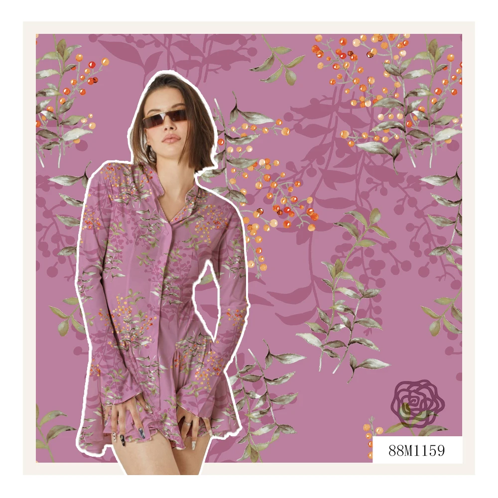 Good quality amazing design cheap fabrics manufacturer indian floral printed rayon cotton jacquard fabric for clothes