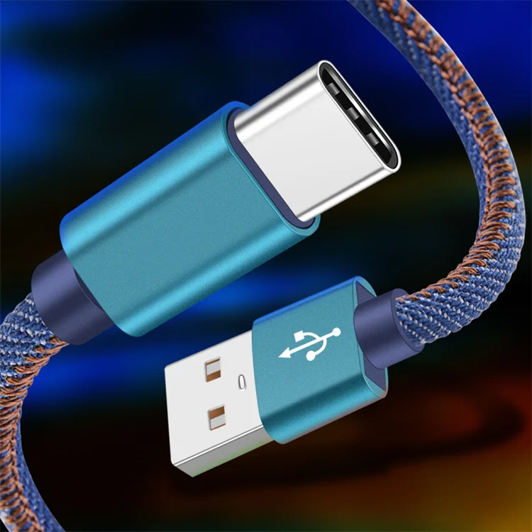 
Drop Shipping Demin 0.3M 1M 1.5M 2M 3M Mobile Micro Lighting USB Phone Charger Type C Original Data Cable 