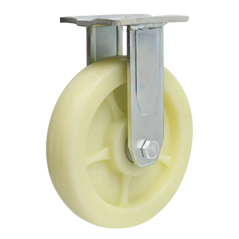 4 5 6 8 inch Trolley Double Brake good quality nylon Heavy Duty Industrial Swivel rigid Casters Wheels of 300KG