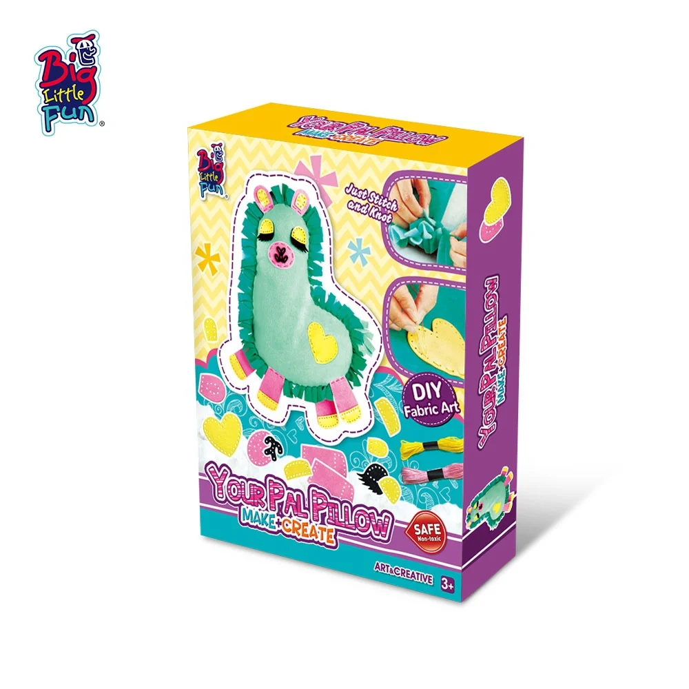 Diy Pal Pillow Toys Alpaca shape knot and sew Fabric material for Children Kids