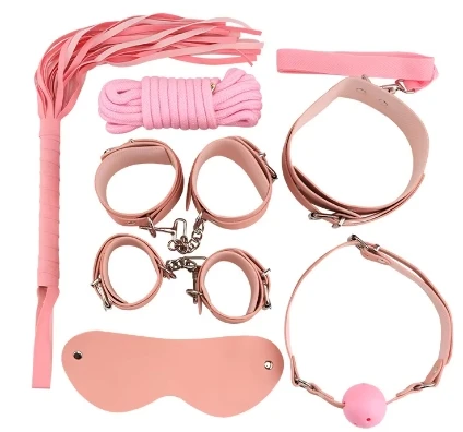 BDSM Bondage Restraints Kit Sex Toys 7 Pcs Bondage Gear Accessories for Beginners SM Adult Games Cuffs Gag Spanking Paddle
