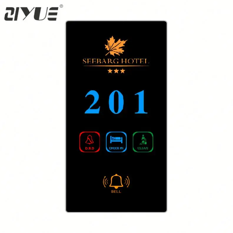Led Plate Hotel Room Number Switch  Bell, DND , Room Number LOGO Hotel Room Service Equipment
