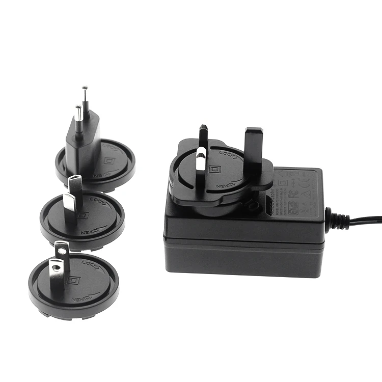 Сменная вилка 24 Вт серия 5 в 12 В 15 18 адаптер питания переменного/постоянного тока с вилкой US UK AU EU KC JP ect