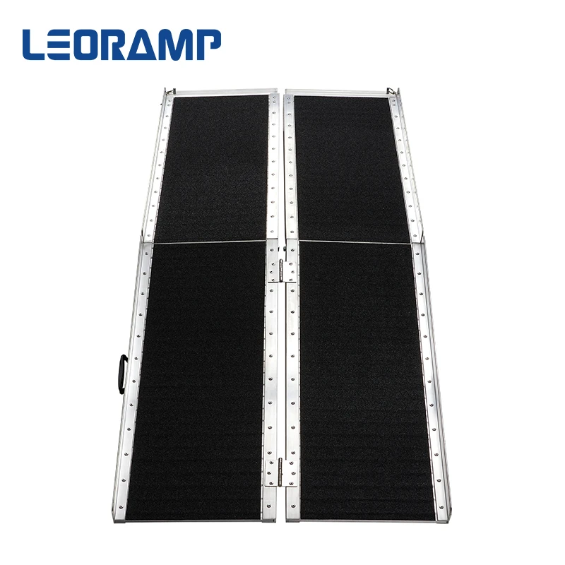 Portable threshold ramp wheelchair access ramp for stairs