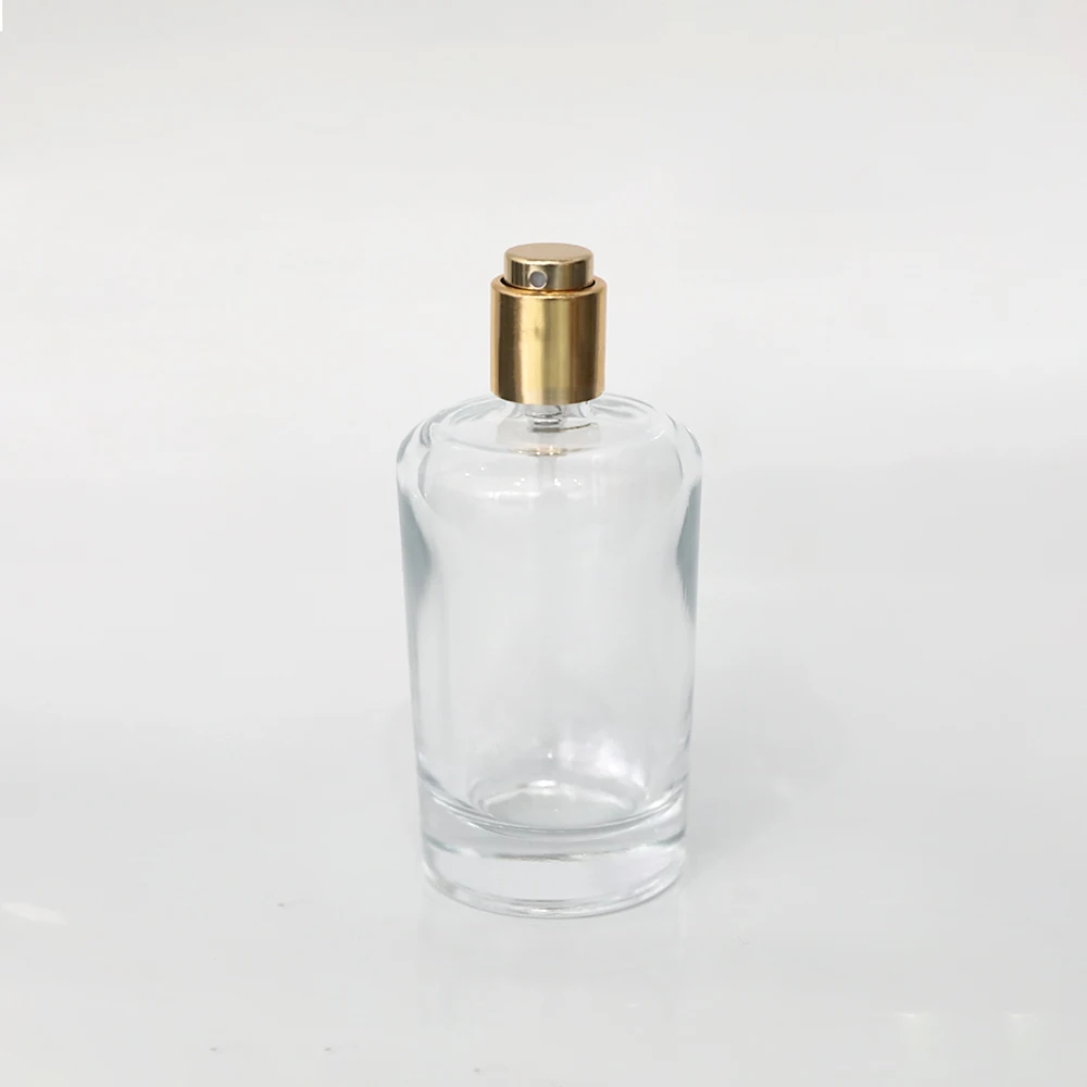 OEM Unique Wholesale 50ml Luxury Flat Empty Fragrance Glass Clear Spray Perfume Bottle With Zodiac Animal Cap