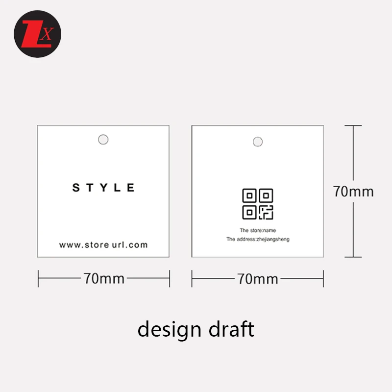 Custom Print Sustainable Paper Clothing Tags for Branded Garments Shoes and Bags Nice-Looking and Eco-Friendly