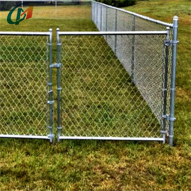 Security Residential Privacy Fencing Galvanized Chain Link Fabric  Wire Mesh Fences & Swing Gates