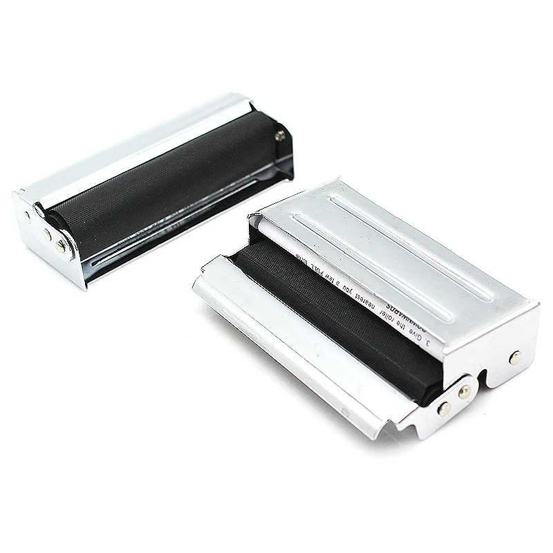 Gunter Smoking Accessories White Hand Roller 70MM Stainless Steel Manual Automatic Cigarette Rolling Machine