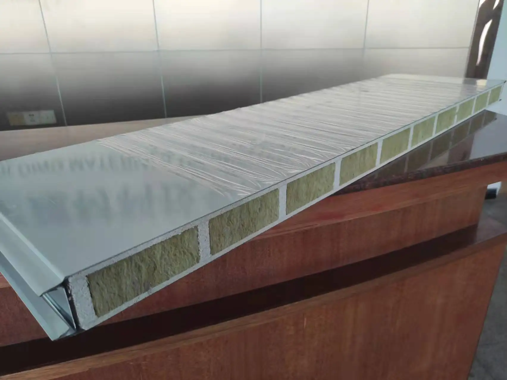 Pharmaceutical Clean Room Use Magnesium Oxide Rock Wool Sandwich Panel MGO Rock Wool Sandwich Panel