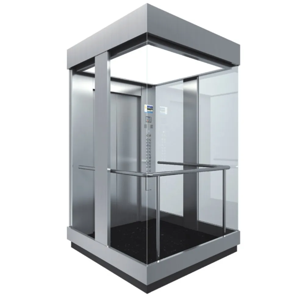 Все виды украшение кабины жилой пассажирский панорамный экскурсионный стеклянный лифт