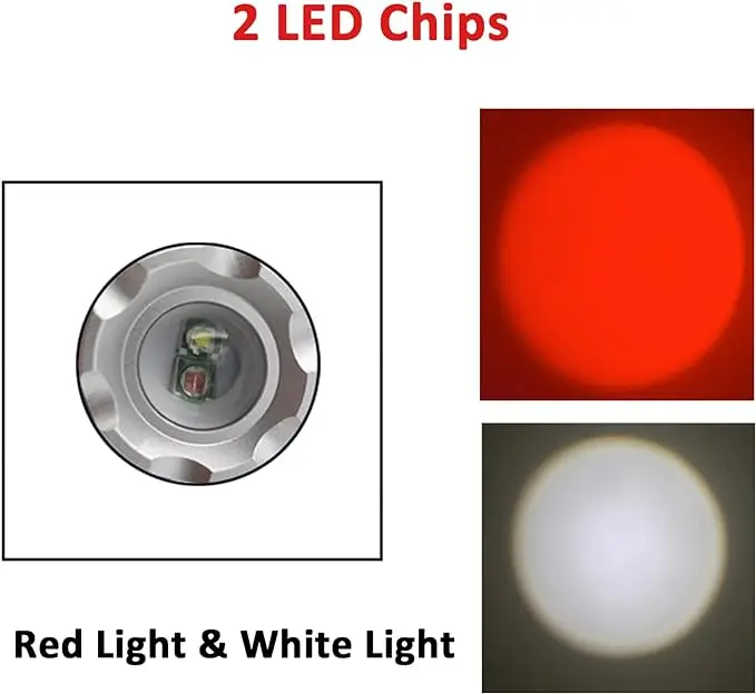 USB Rechargeable Dual Color Tactical Headlamp With Red Light And White Light 2 in 1 LED Head Torch For Hunting Astronomy