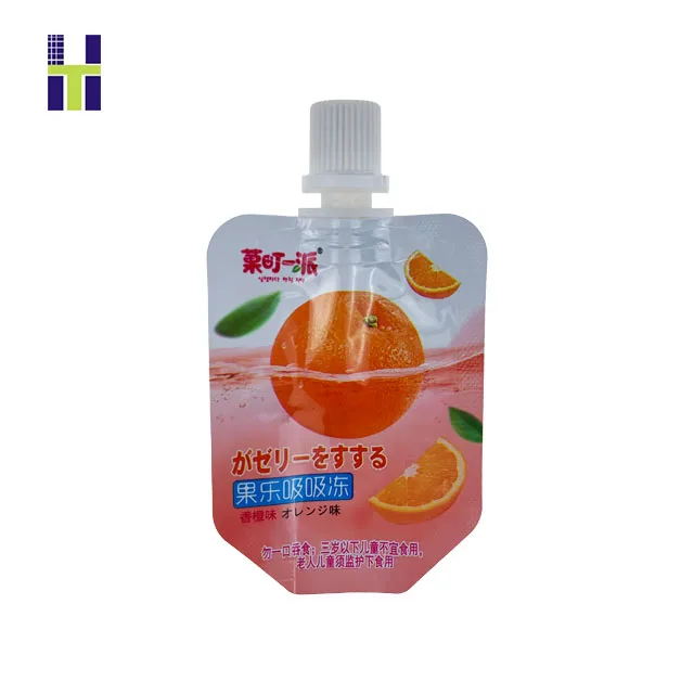 custom printed Food Grade Plastic Beverage Packaging 250ML 500ML Stand Up jelly Spout bag for jelly