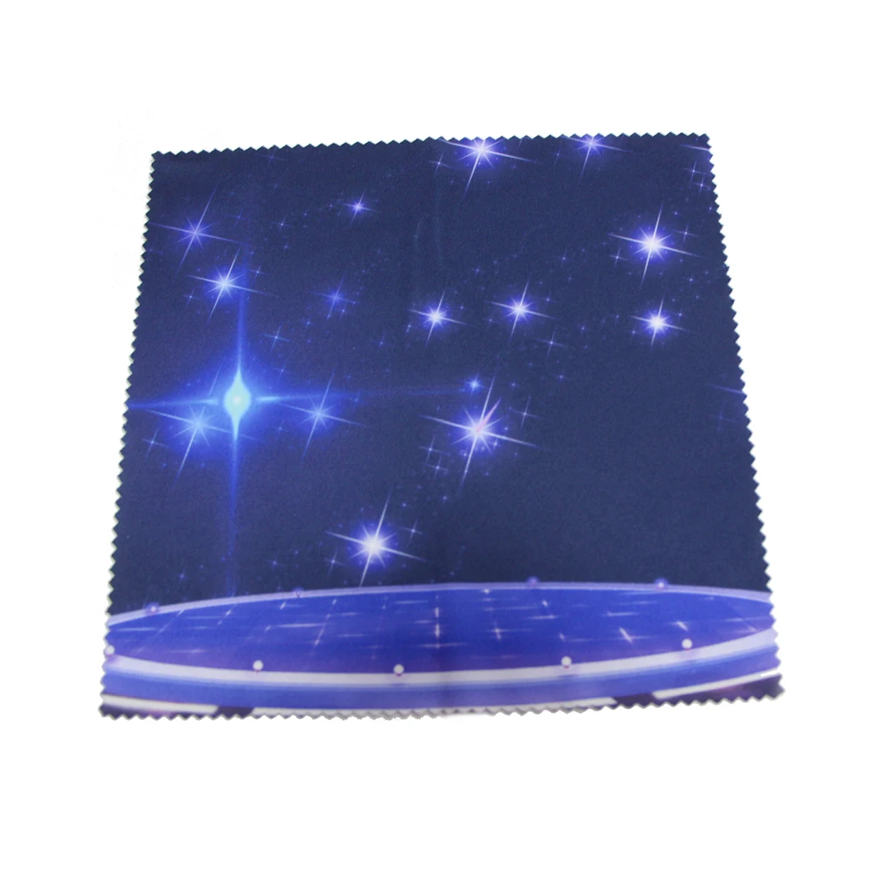 Тканевая салфетка для чистки обуви для домашнего использования с сублимационной печатью, карманная салфетка для чистки очков из микрофибры и шелка