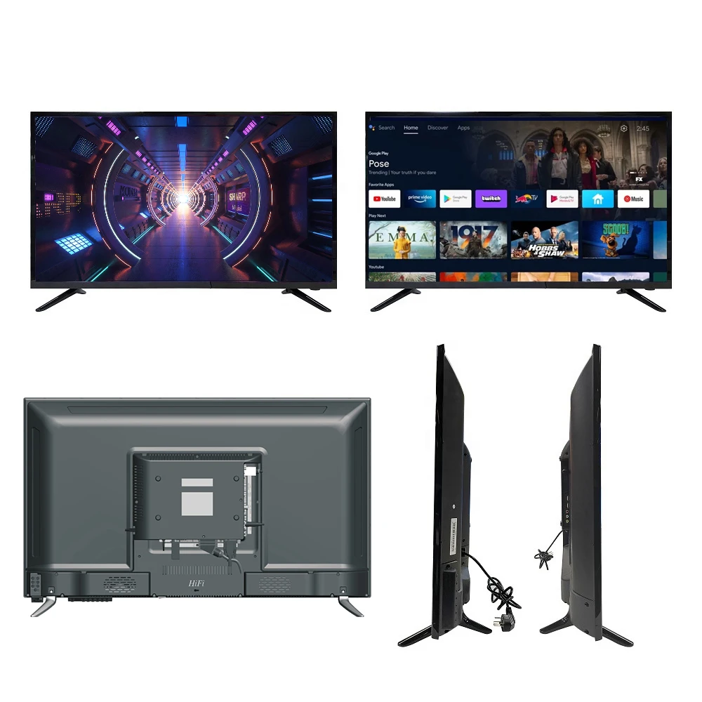 Wholesale 32 43 50 55 65 inch Digital DVB-T2 S2  TV Flat Screen LED Television 4K Smart TV