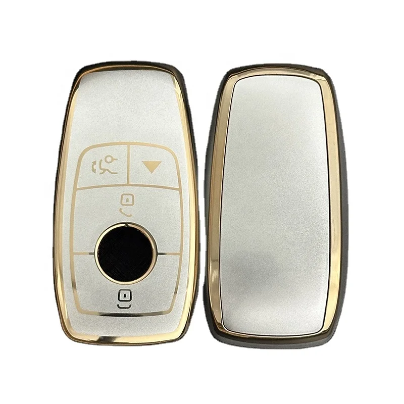 Smart keyless Entry Remote Key Fob Cover for Benz,Soft TPU Key Skin Holder,Durable Keycase for for Mercedes E-Class S-Class W213