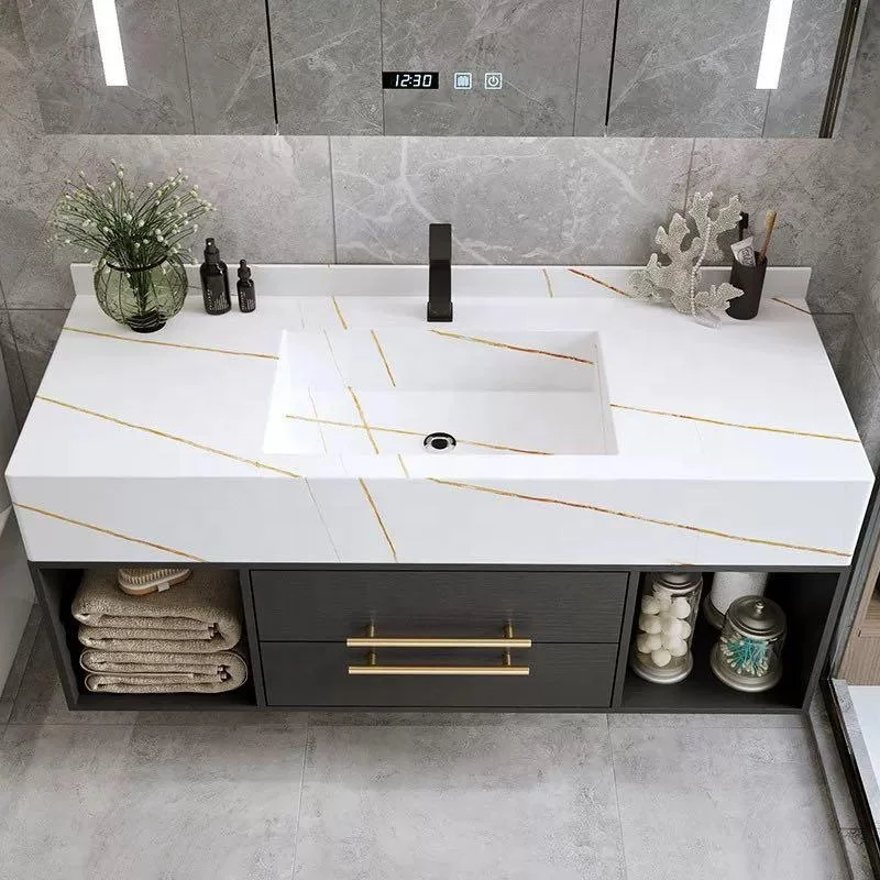 BOTON STONE White Countertop Slab Porcelain Tile Sintered Stone Vanity Top Wash Basin