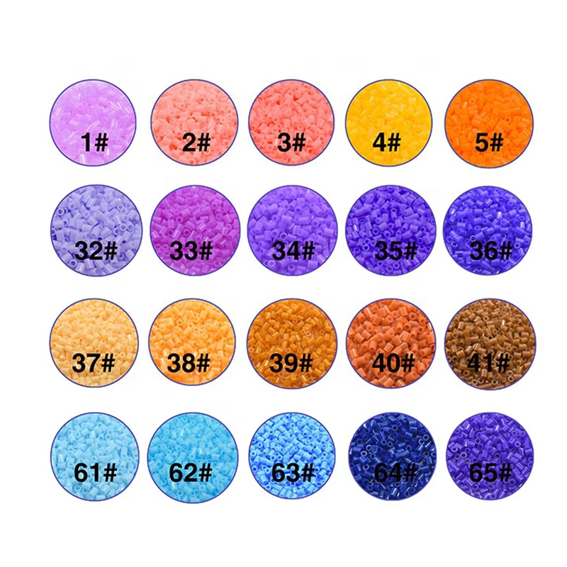 Hot Sale 2.6 MM Ironing Beads Kids Educational Toys 72 Colors Fuse Beads Mini Perler Beads In Bulk