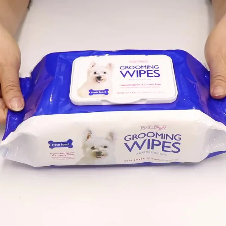 Lookon OEM ODM custom Pet Wet for Cleaning face finger dog glove ear tissue wipes