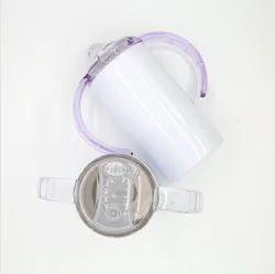 Factory Wholesale Double Wall Stainless Steel Kids Sippy Cup Blank Sublimation Sippy Pacifier Cup With Lid