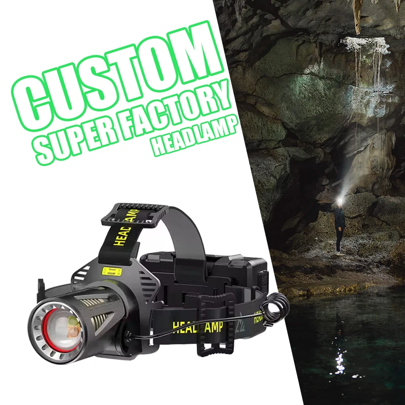 Sensor headlamp 30000 Lumens 36-core XHP360 headlights Zoomable Powerful Head Torch 18650 battery for Outdoor Fishing Camping
