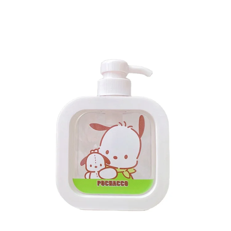 Wholesale Sanrioed White Pressure Bottle Square Detergent Bottle Shower Gel And Shower Gel Bottles