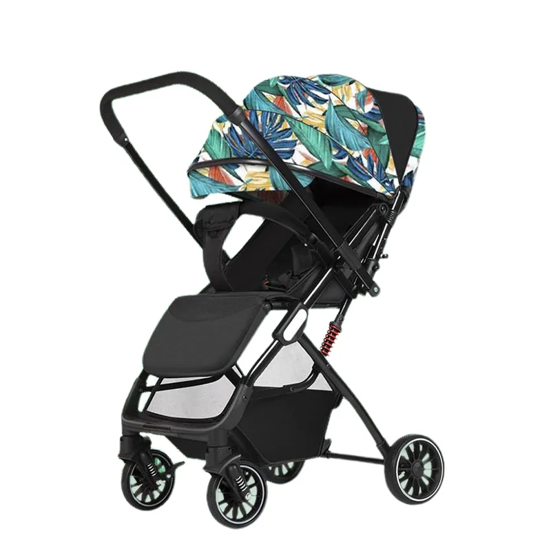 JXB High Quality Lightweight Adjustable Canopy Baby Stroller Two Way Push Foldable Pram
