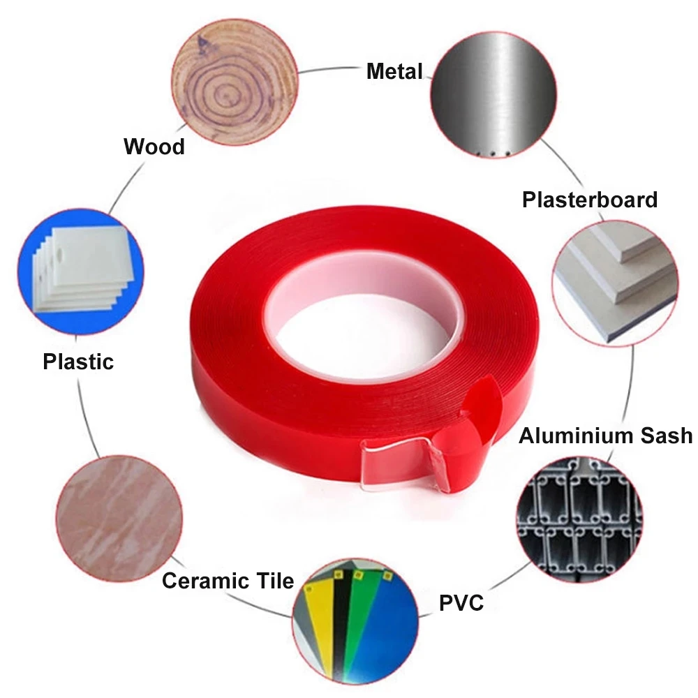 Custom High Adhesive Nano Tape Adhesive Red Double-sided Acrylic Foam Tape